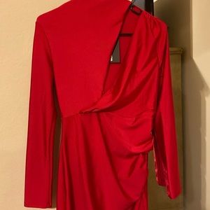 Only Here Tonight Cutout Red Dress